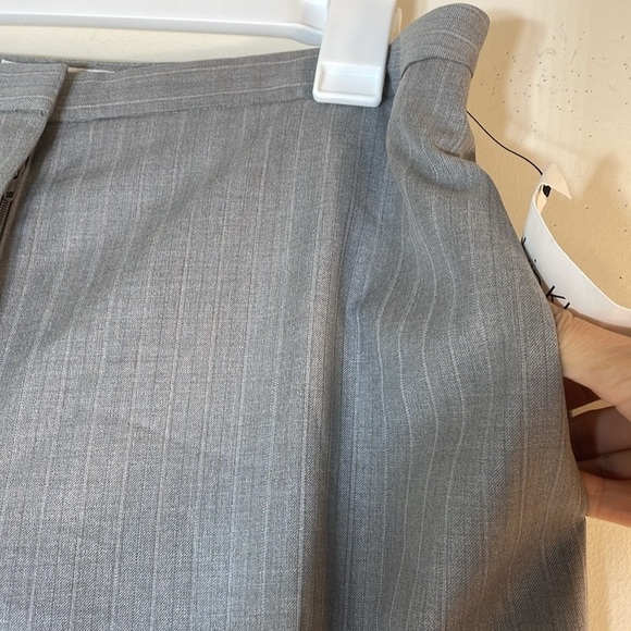 NWT. Calvin Klein 10 Grey Pinstripe Double Layer Dress Pants. - Picture 6 of 11